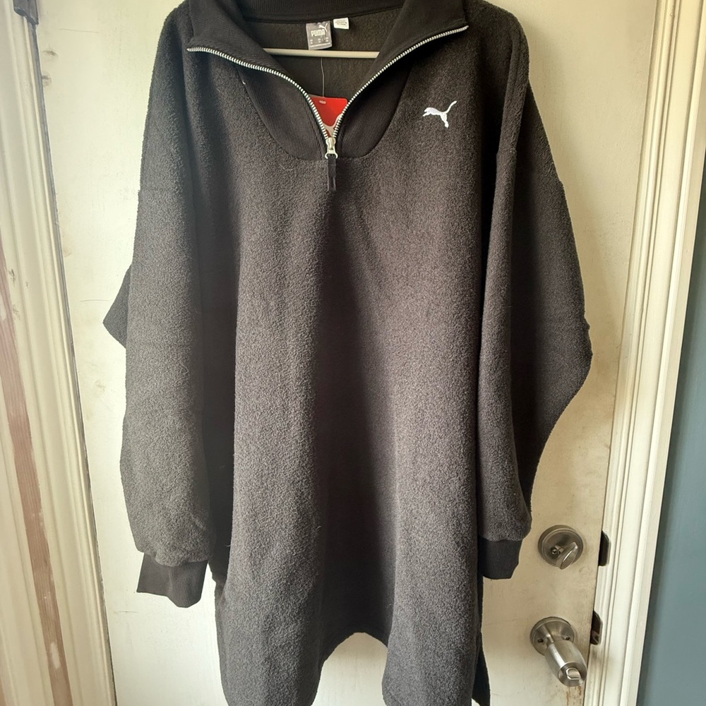 Puma Charcoal Quarter Zip-Up Sweater
